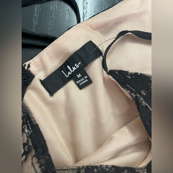 Lulus “Frilled to be Here” Black Lace Ruched Dress - Picture 8 of 9